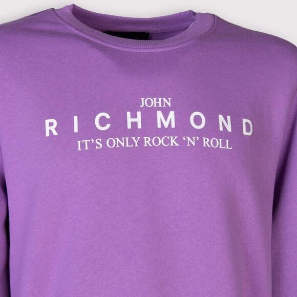 JOHN RICHMOND Mens Pullover Sweatshirt Size M 'IT'S ONLY ROCK 'N' ROLL' Logo - Picture 5 of 6
